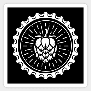 Beer Hops | Beer Bottle Cap | White Sticker